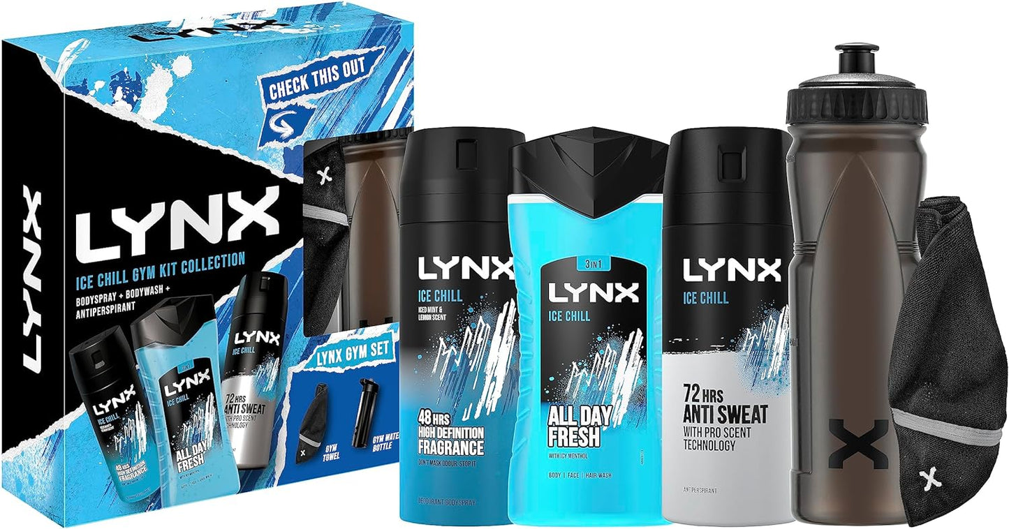 Lynx Ice Chill Gift Set 5 pack Gym Collection