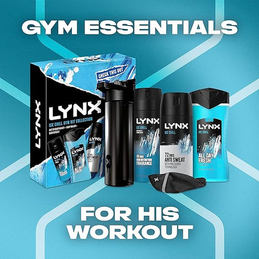 Lynx Ice Chill Gift Set 5 pack Gym Collection
