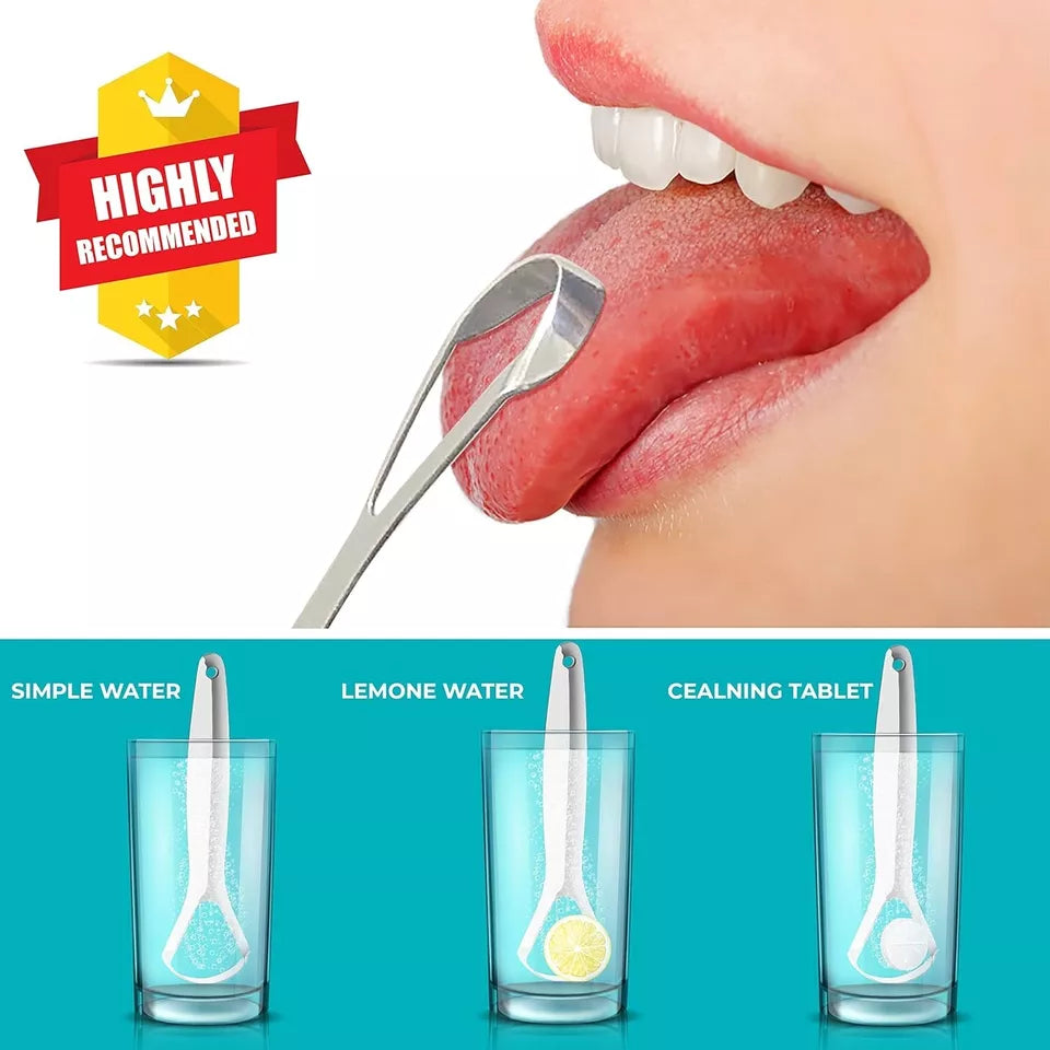 2 x Stainless Steel Tongue Scraper – Premium Oral Care Tool